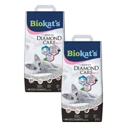 2x Biokat's Kattenbakvulling Diamond Care Fresh 8 liter