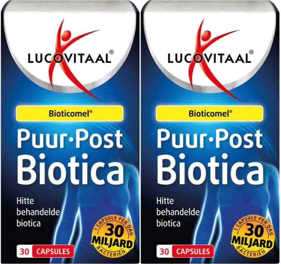 2x Lucovitaal Puur Post Biotica 30 capsules