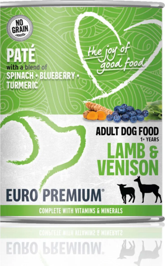 6x Euro-Premium Paté Adult Hondenvoer Nat Lamb & Venison 400 gr