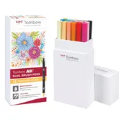 Tombow ABT Dual Brush Tekenpennen - Brushpennen - set van 18 kleuren - Secondary colours