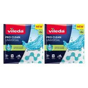2x Vileda Doek Universeel Pro Clean Universal 4 stuks