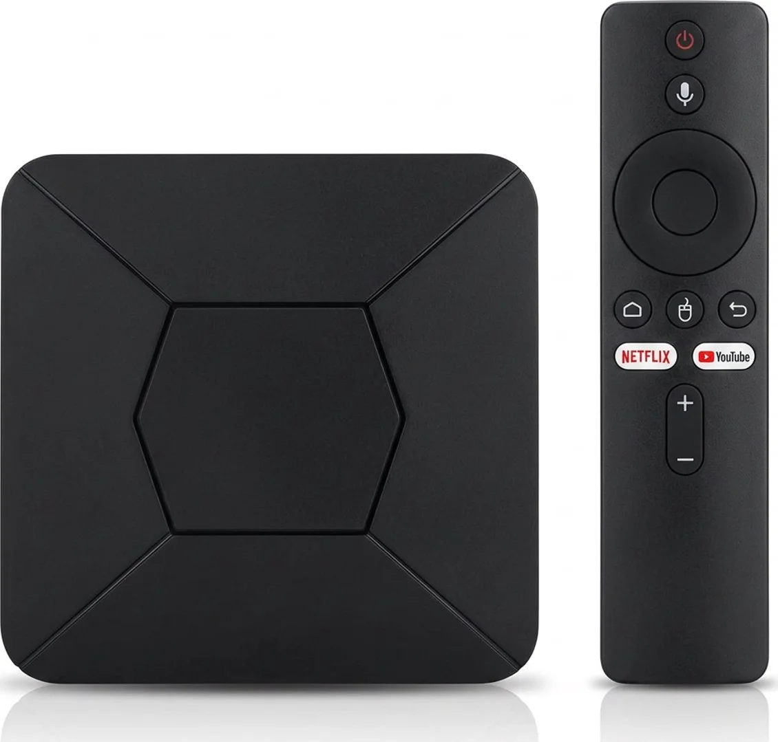 Android TV Box 4K - Mediaplayer - Android 10 - WiFi & Ethernet - Google Assistant - Voor Netflix, Videoland, Disney+, Ziggo GO en meer - Plug & Play - 2GB RAM / 8GB ROM