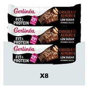 8x Gerlinea Fit & Protein Reep Chocolate Almond 45 gr