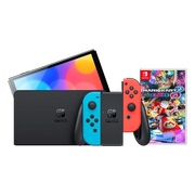 Nintendo Switch OLED Blauw Rood + Mario Kart 8 Deluxe
