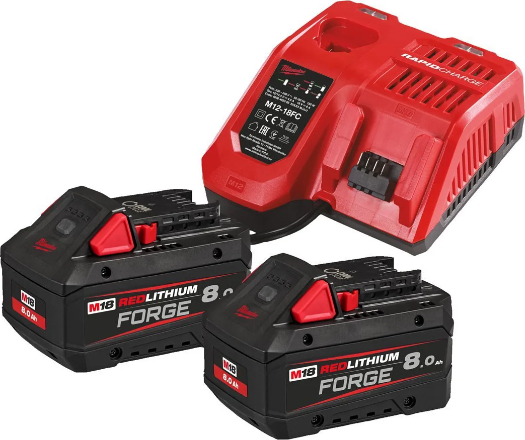 Milwaukee M18 FORGENRG-802 Accu starterset 18V FORGE™ 2x 8.0Ah - 4933498612