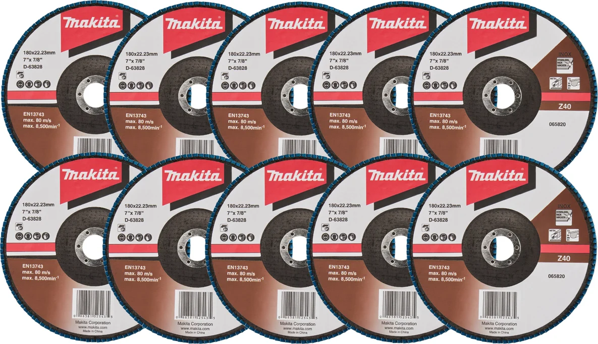 Makita D-63828-10 Lamellenschuurschijf Z40 | 180mm | 10 stuks