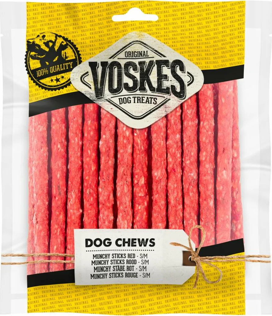 12x Voskes Munchy Sticks Rood 25 stuks