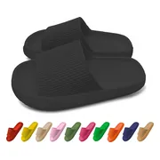 Lucovitaal Orthopedische Bad Slippers Zwart Maat 37-38 1 paar