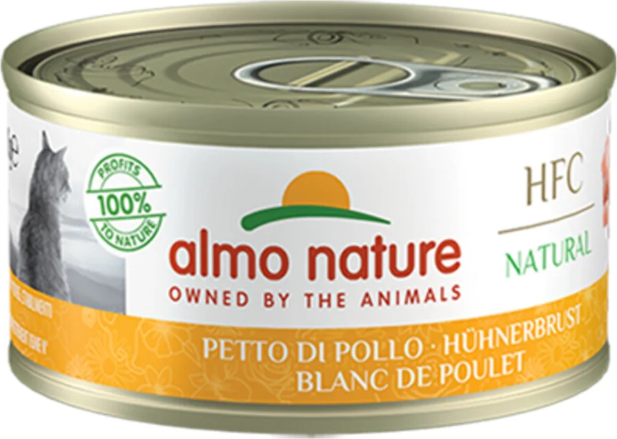 48x Almo Nature HFC Natural Kattenvoer Nat Kipfilet 70 gr