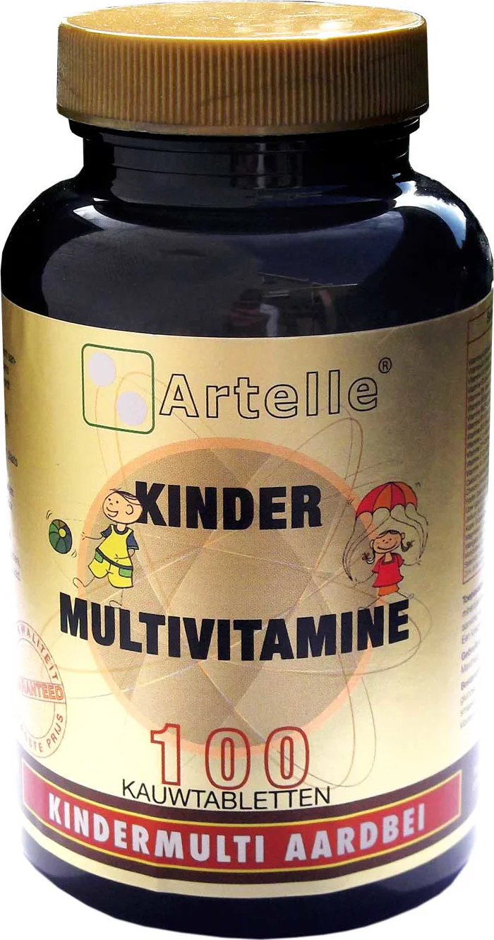 Artelle Multivitamine Kind Aardbei Kauwtabletten 100st 100TB