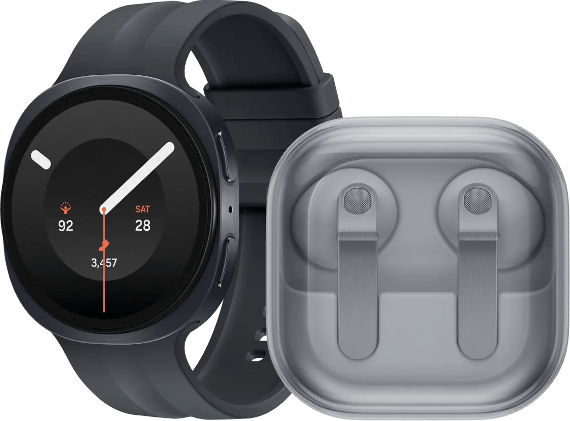 Samsung Galaxy Watch 9 Zwart 44mm + Samsung Galaxy Buds4 Wit