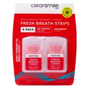 ClearSmile Fresh Breath Strips Strawberry 4ST