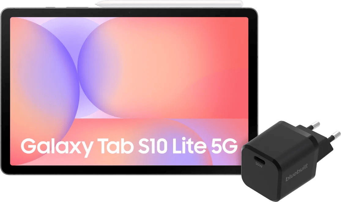 Samsung Galaxy Tab S10 Lite 10,9 inch 128GB Wifi en 5G Grijs + BlueBuilt Oplader