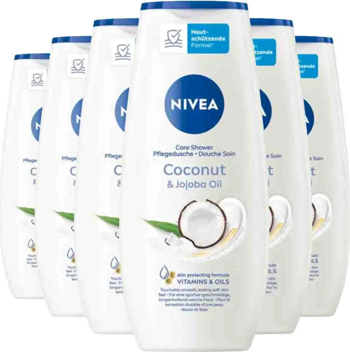 6x NIVEA Douchegel Coconut & Jojoba Oil 250 ml