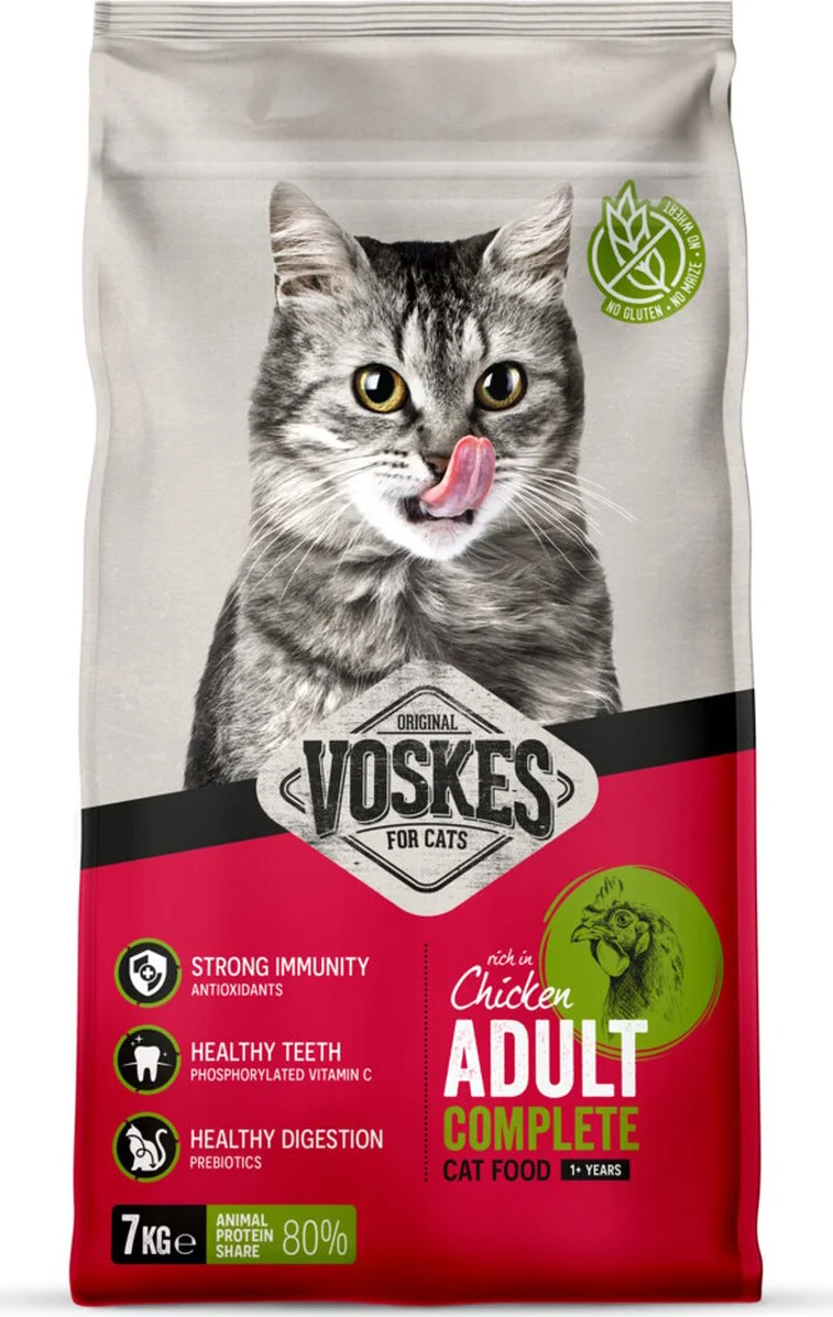Voskes Kattenbrokken Adult Kip 7 kg