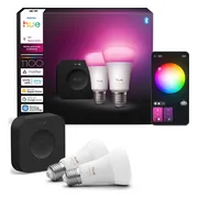 Philips Hue White and Color Starter Pack E27 1100lm 2-pack + Bridge Pro