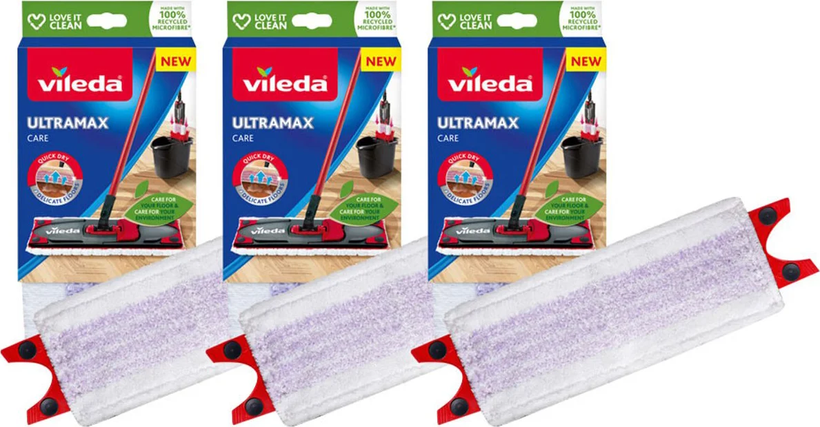 3x Vileda Ultramax Care Navulling