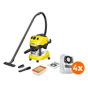 Karcher WD 4 P S V-20/5/22 + Karcher Stofzuigerzak voor WD 4/5/6 (4x)