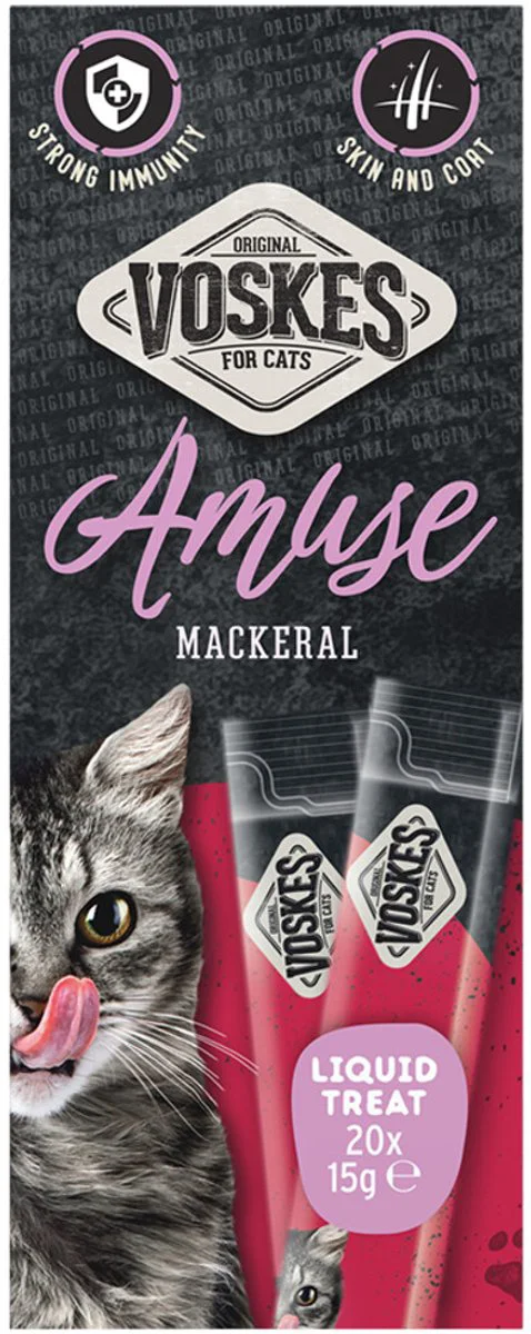 Voskes Kattensnack Liquid Treat Makreel 20x15 gr
