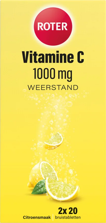 2x Roter Vitamine C Bruis 1000 mg Citroen 2 x 20 bruistabletten