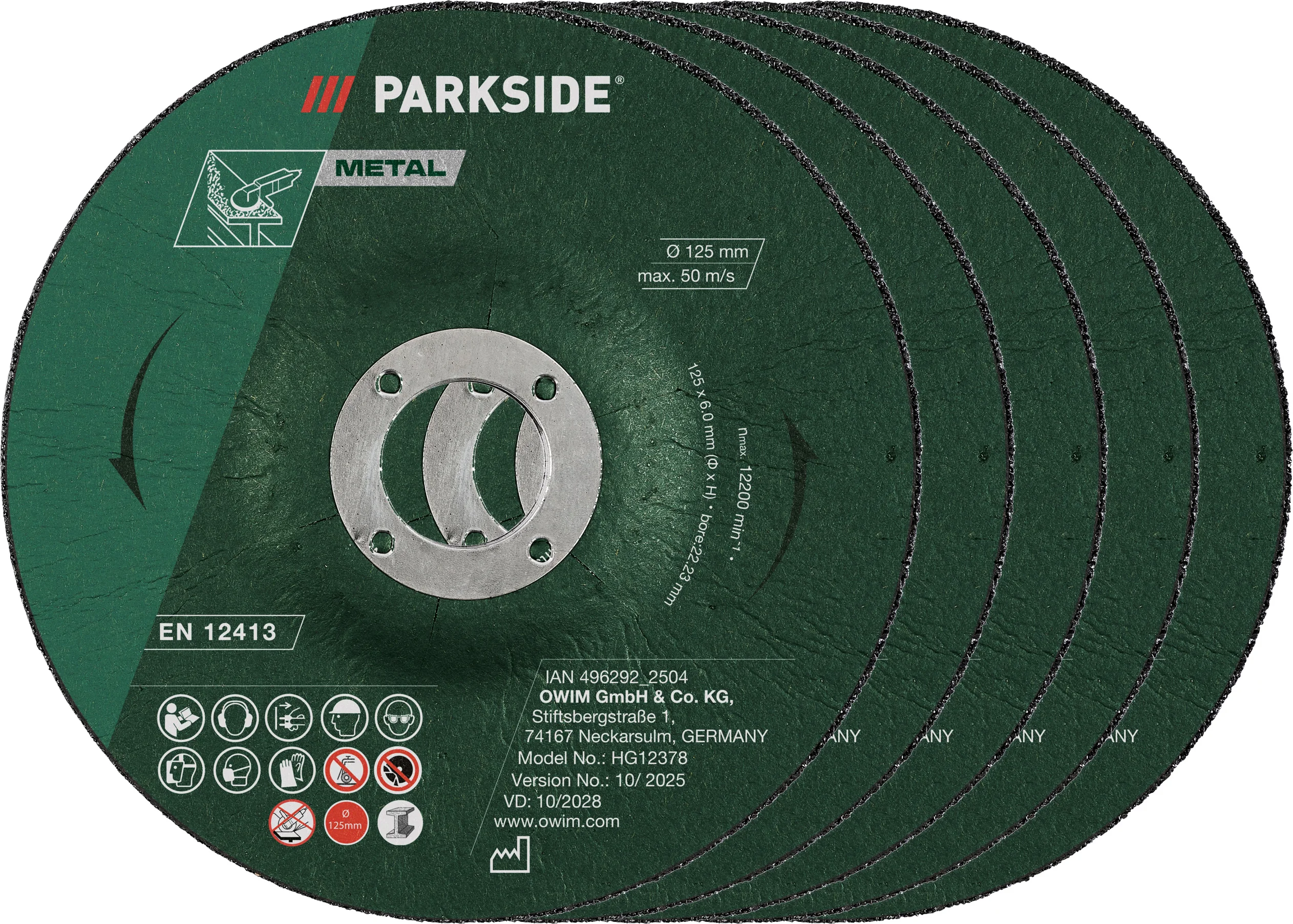 PARKSIDE Haakse slijper accessoires (Slijpschijven 5-delig)