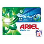 Ariel 4in1 Wasmiddel Pods Actieve Geurbestrijding 15 stuks