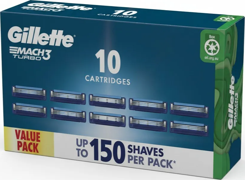 Gillette Mach3 Turbo Scheermesjes Value Pack 10ST
