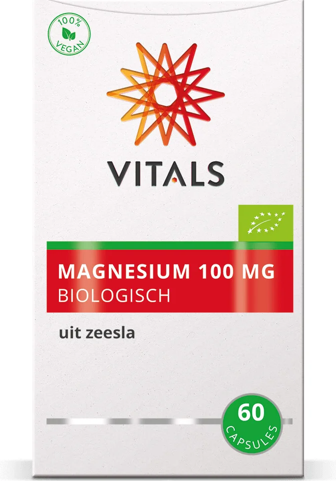 2x Vitals Magnesium Biologisch 100mg 60 capsules