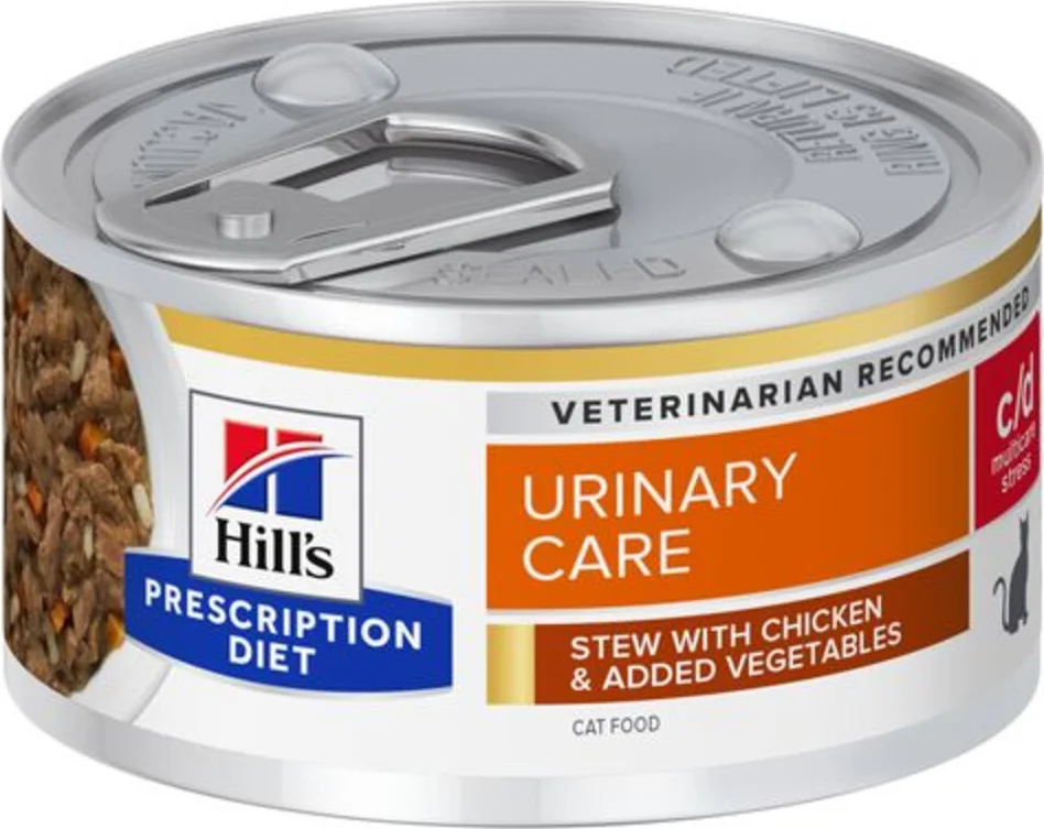 Hill's Prescription Diet c/d Multicare Stress Urinary Care Stoofpotje Kattenvoer Nat Kip & Groenten 82 gr