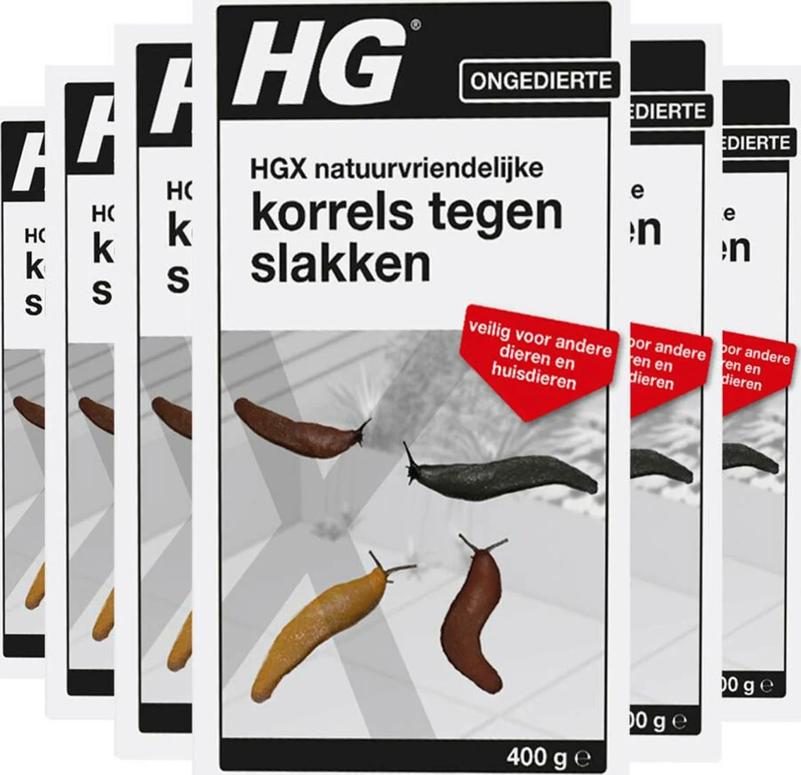 6x HG X Natuurvriendelijke Korrels Tegen Slakken 400 gr