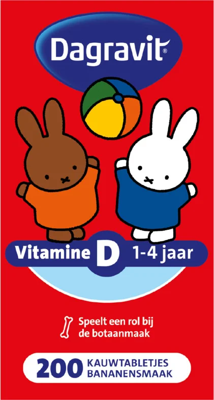 3x Dagravit Kids Vitamine D 200 tabletten