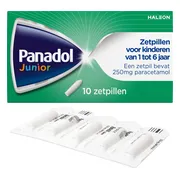 Panadol Junior Zetpillen 250mg 1-6 Jaar 10ST