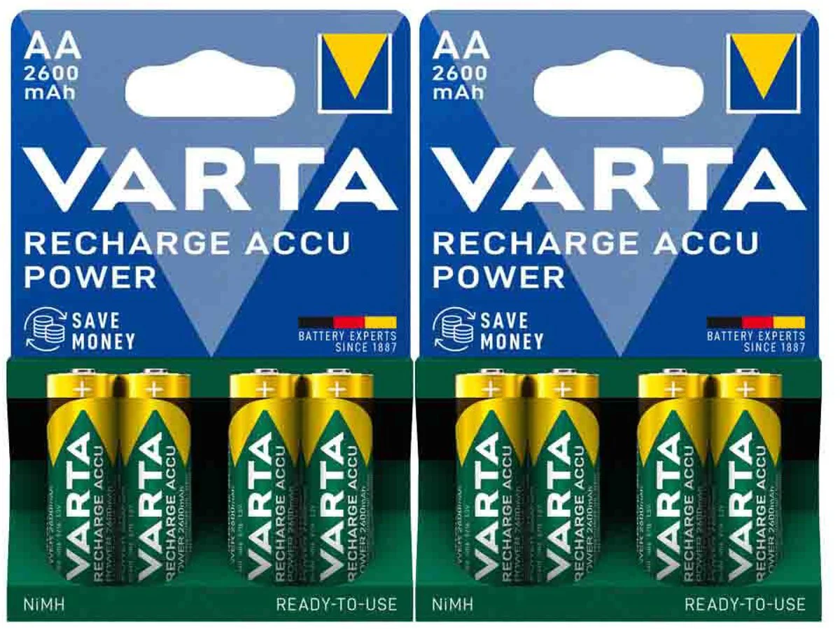 2x Varta Oplaadbare Batterijen AA 2600 mAh Blister 4 stuks