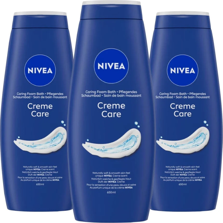 3x NIVEA Douchecrème Care 650 ml