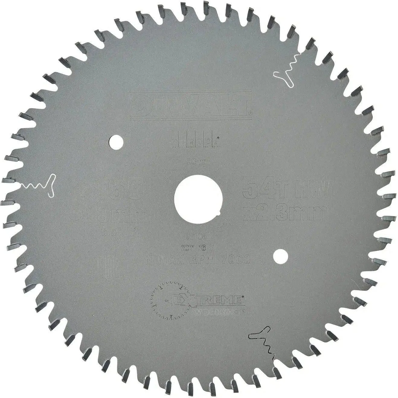 DeWALT Cirkelzaagblad voor Multimaterial | Extreme | Ø 165mm Asgat 20mm 54T - DT1087-QZ