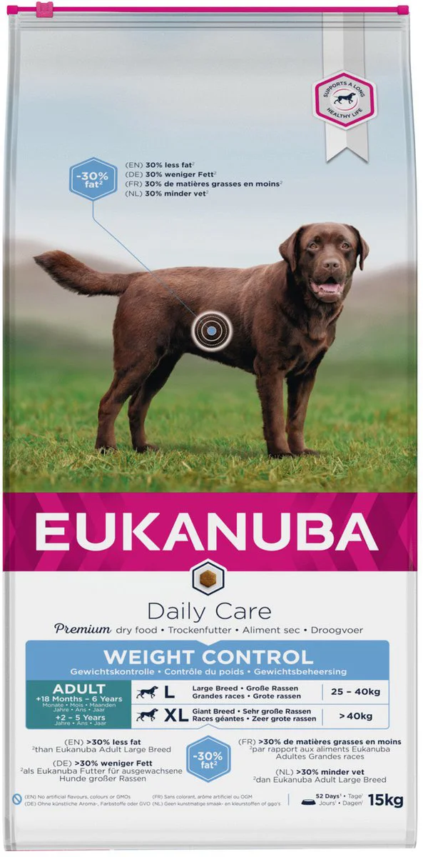 Eukanuba Hondenvoer Droog Daily Care Weight Control Large Kip 15 kg