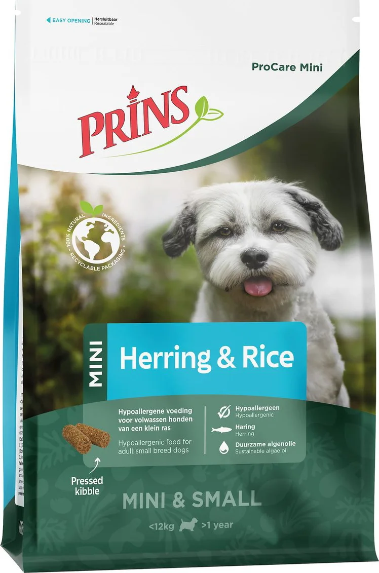 Prins ProCare Hondenvoer Mini Haring & Rijst 12 kg