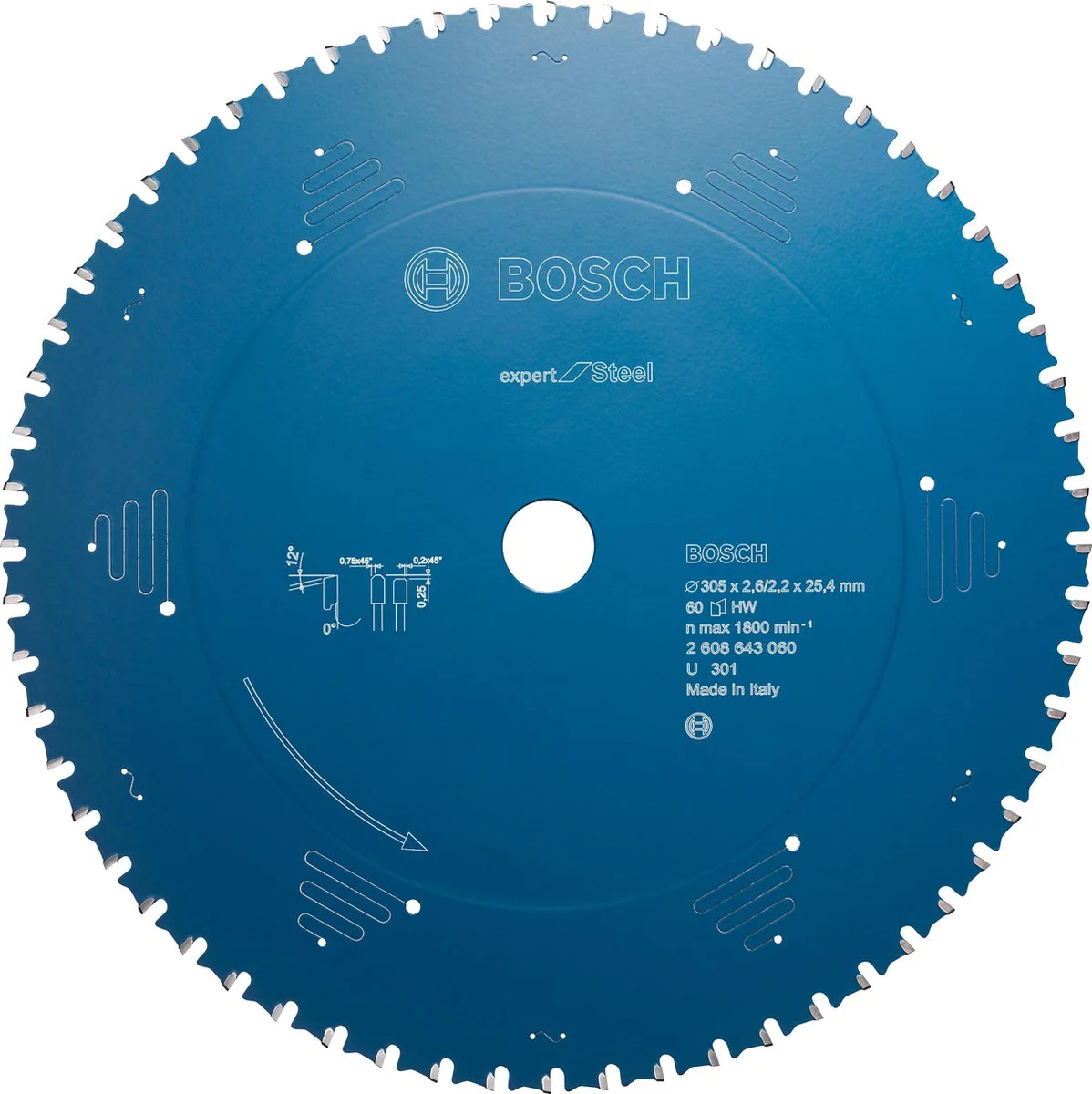 Bosch Professional Cirkelzaagblad EXPERT Steel | Ø 184 x 2,0 x 20mm 48T - 2608643055