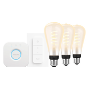 Philips Hue Filament White Ambiance Edison XL 3-Pack Startpakket