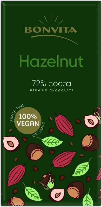 BonVita Premium Dark Chocolate Hazelnut 100GR