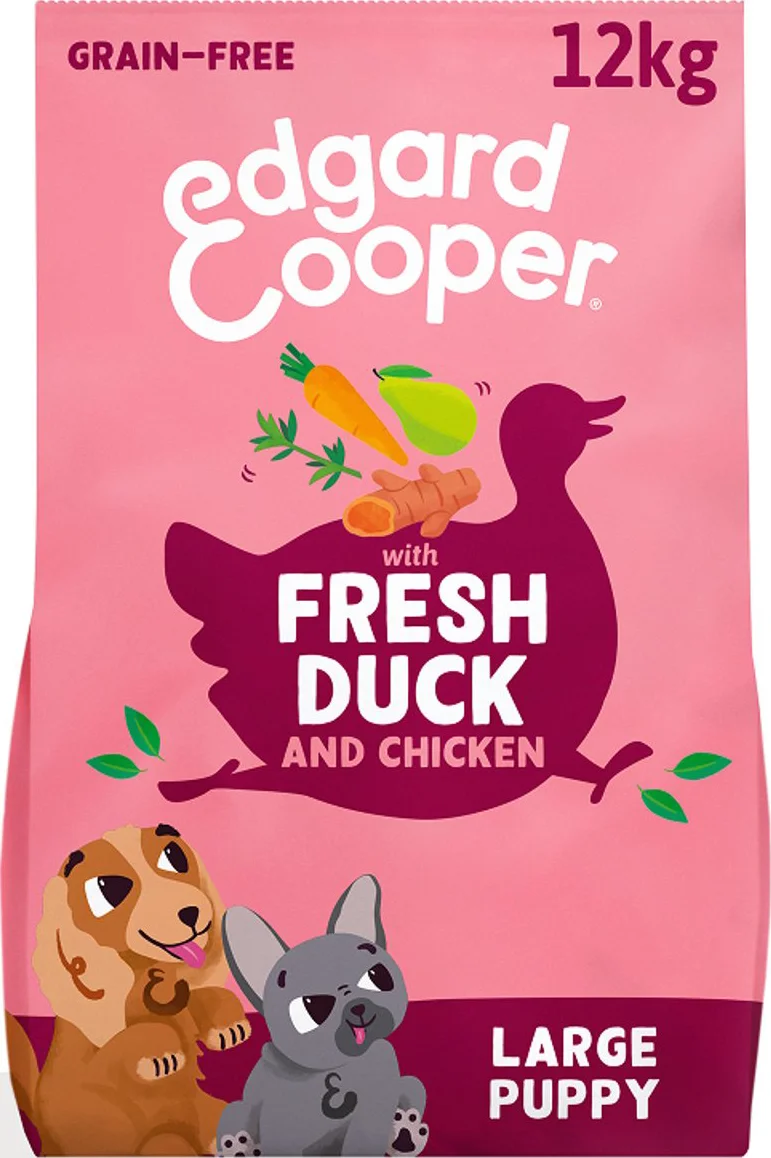Edgard & Cooper Hondenvoer Droog Scharrelkip - Scharreleend Puppy 12 kg