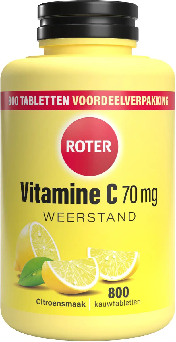 Roter Vitamine C 70 mg Citroen 800 kauwtabletten