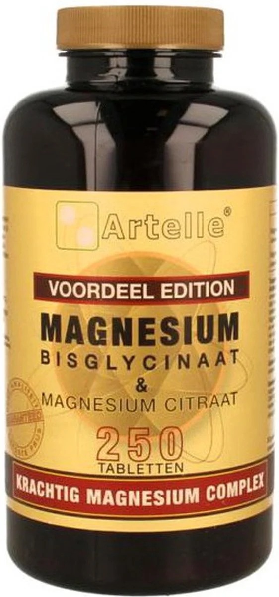 Artelle Magnesium Bisglycinaat & Citraat Tabletten 250TB