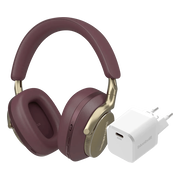 Bowers & Wilkins PX8 Rood + BlueBuilt Power Delivery Oplader met Usb C Poort 20W Wit