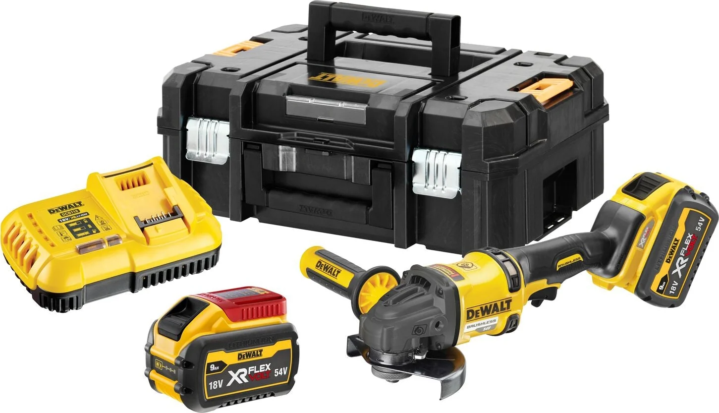 DeWALT DCG418X2 Accu Haakse Slijper 125mm 54V XR FlexVolt 9,0Ah in TSTAK