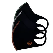 SAFESAVE niet medisch neon zwart mondkapje wasbaar en herbruikbaar- modieuze mondkapjes met print- duurzaam neopreen stoffen mondmaskers- unisex ov geschikt face mask boven 13 jaar-3 stuks
