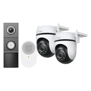 TP-Link Tapo C520WS Duo Pack + D235 Smart Battery & Wired Doorbell