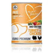 6x Euro-Premium Paté Adult Hondenvoer Nat Turkey & Chicken 400 gr