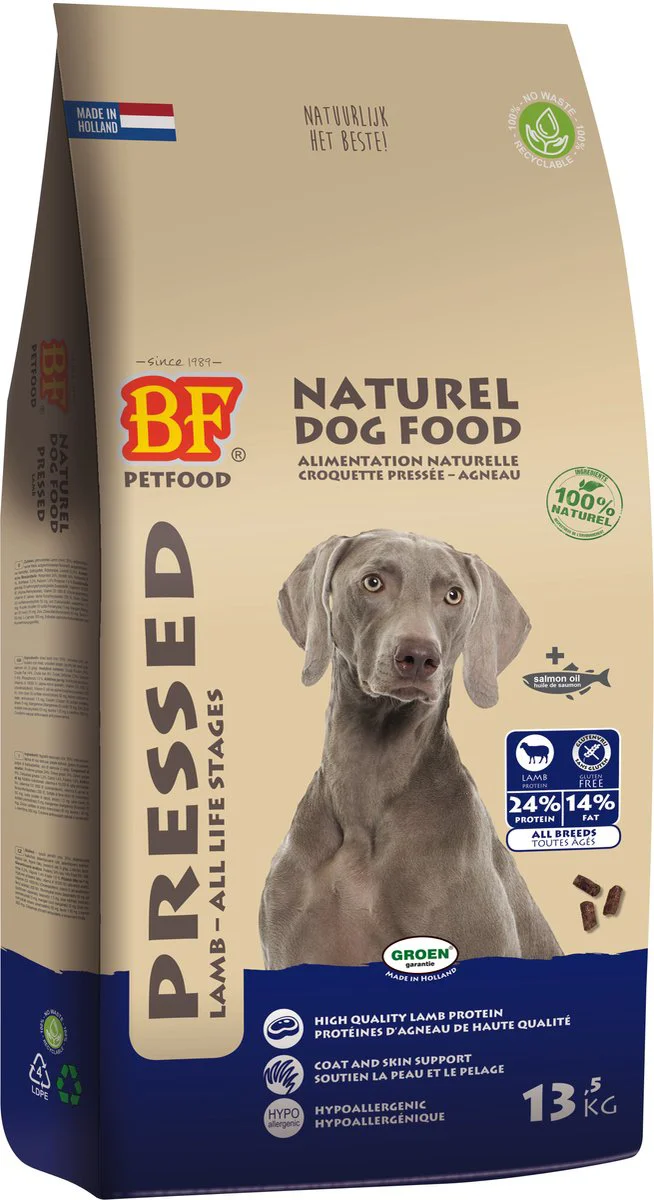 BF Petfood Vleesbrok Geperst Hondenbrokken Lam 13,5 kg