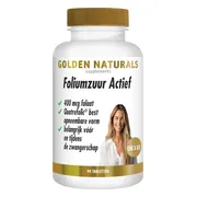 2x Golden Naturals Foliumzuur Actief Vegan 90 tabletten